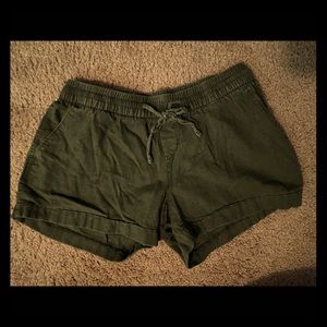 Forest green cloth shorts